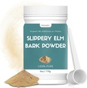 6 oz Bio Slippery Elm Pulver, Bio Slippery Elm Bark Pulver, 100% rein & natürlich, Lebensmittel-Grade, Hilft, die Bedrohung und Husten zu beruhigen, Vegan, Pet Friendly