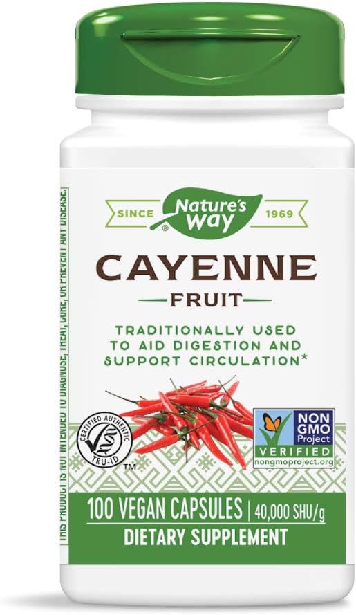 Nature's Way Cayenne Fruit, 100 Vegetarische Kapseln
