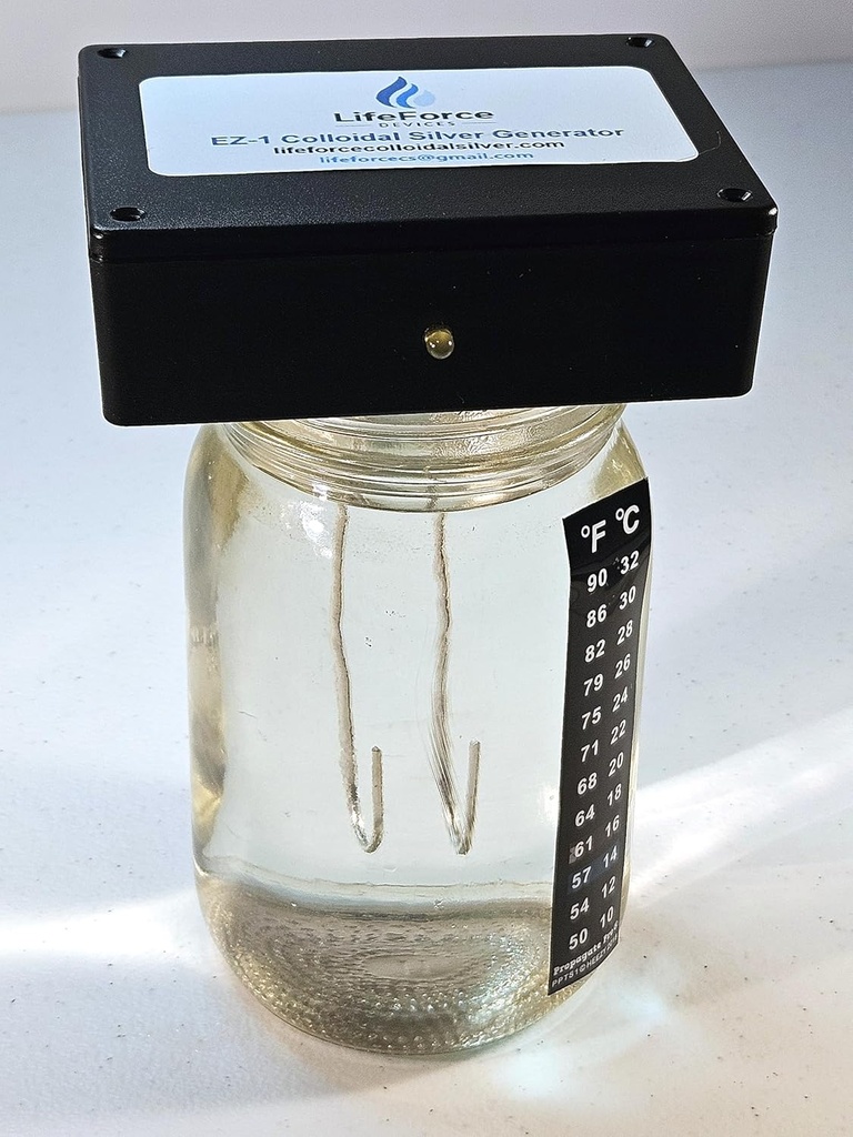 EZ-1 Deluxe Colloidal Generator Paket (10 Gauge Silver Wires) - Machen Sie 32 Unze in 16 Minuten