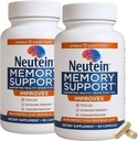 Natural Brain Booster for Memory, & Brain Health - Extra Strength Plant-Based Cognitive Support Supplement für Erwachsene & Senioren, Made in USA (2 Pack, 120 Kapseln)