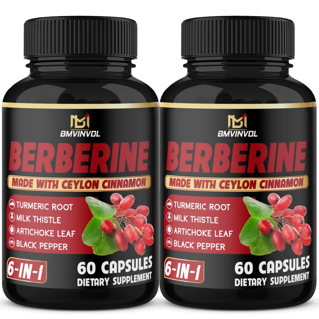 (2 boîtes) Supplément berbère Plus Ceylan cannelle, curcuma, artichaut, chardon de lait, poivre noir - 120 capsules - 4 mois d'approvisionnement