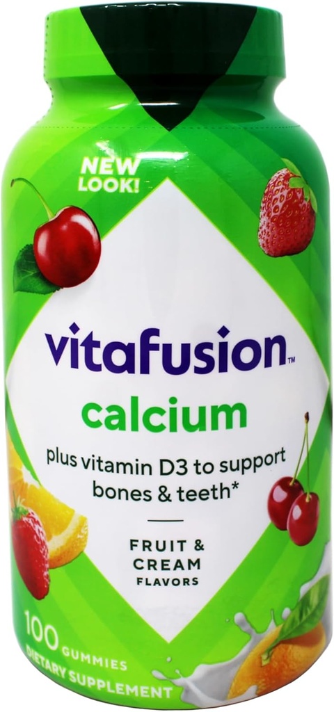 Vitafusion Kalzium Adult Gummy Vitamine, 100 Gummy Vitamine