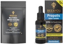 BEE und Sie gebündelt, Bienen Pollen Granule, 5oz Tasche, mit 100% natürlichen Propolis Extrakt Tropfen, Ultra reine, Immununterstützungsergänzung, Superfood, Antipxidants, Vitamine,