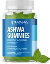 Ashwagandha Gummies for Stress & Mood Support - Vegan, Supplément non-OGM pour le calme et la détente - Withania Somnifera pour améliorer la qualité du sommeil et l'équilibre émotionnel - 1-Mois d'approvisionnement, fraise de saveur