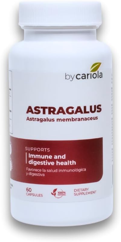 Astragalus Root Capsules - Immun- & Verdauungsunterstützungsergänzung - Natürliche Formel, steigert Energie, verbessert Verdauung - Astragalus Membranaceus Extract - 60 Zähler (30 Servierungen)