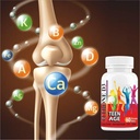 Minton Well-C Fitbone d3 Calcium für Kinder Jugendliche mit Magnesium Zink Vitamin D und B12 für starke Knochen | Immunität | Wachstum | Höhe (10-16 Jahre)-60 Kautabletten