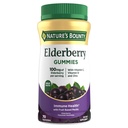 Nature's Bounty Elderberry Gummies, Nahrungsergänzung, Unterstützt Immungesundheit, Enthält Vitamin A, C, D, E und Zink, 100 mg, 70 Gummies