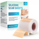 Silikon Scar Sheets, Silikon Scar Tape (1.6”x 60” Roll-1.5M), Silikon Scar Strips, Professionelle Narbenentfernungsblätter für chirurgische Narben, Keloid, C-Section, Burn et