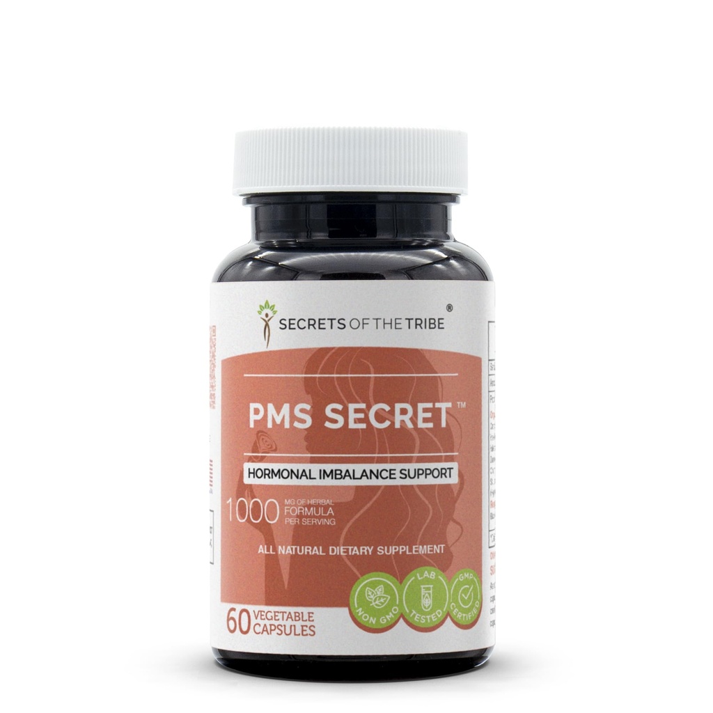 PMS Secret 60 Kapseln, 1000 mg, Black Cohosh, Cramp, Vitex, Valerian, Dandelion, Kamille, St. John's Wort. Hormonelle Ungleichgewichtsunterstützung (60 Kapseln)