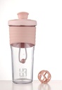 Bouteille de 2ème génération de shaker pour protéines avec boule de mélange - Parfait pour les entraînements et l'utilisation en plein air, 24-Ounces Whey Protein Shaker avec mesure claire (puits)
