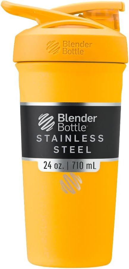 MélangeurBottle Sport Isolé en acier inoxydable avec fouet, 24-Ounce, mangue – Serrures protéiques et hydratation pour les athlètes et les amateurs de fitness, mélange facile, garde les boissons froides et verrouillables