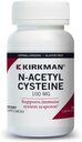 Kirkman N-Acetyl Cystein100 mg - Allergiker || NAC || 100 Vegetarische Kapseln || Gluten und Casein Free || Antioxidant || Unterstützt Immunsystemantwort.
