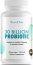 Gut Probiotic 30 milliards CFU avec DE111® et 10 souches - Supplément probiotique à haute puissance pour la santé digestive, support du système immunitaire, absorption nutritive améliorée - non-OGM, 30 capsules végétariennes