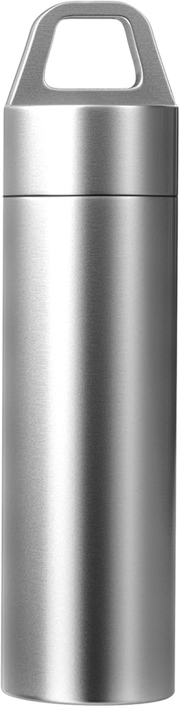 Small Pill Case, Portable Metall Pille Container Pille Halter Schlüsselanhänger wasserdicht Pille Box Flasche Mini Edelstahl Pille Organizer für Reisetasche
