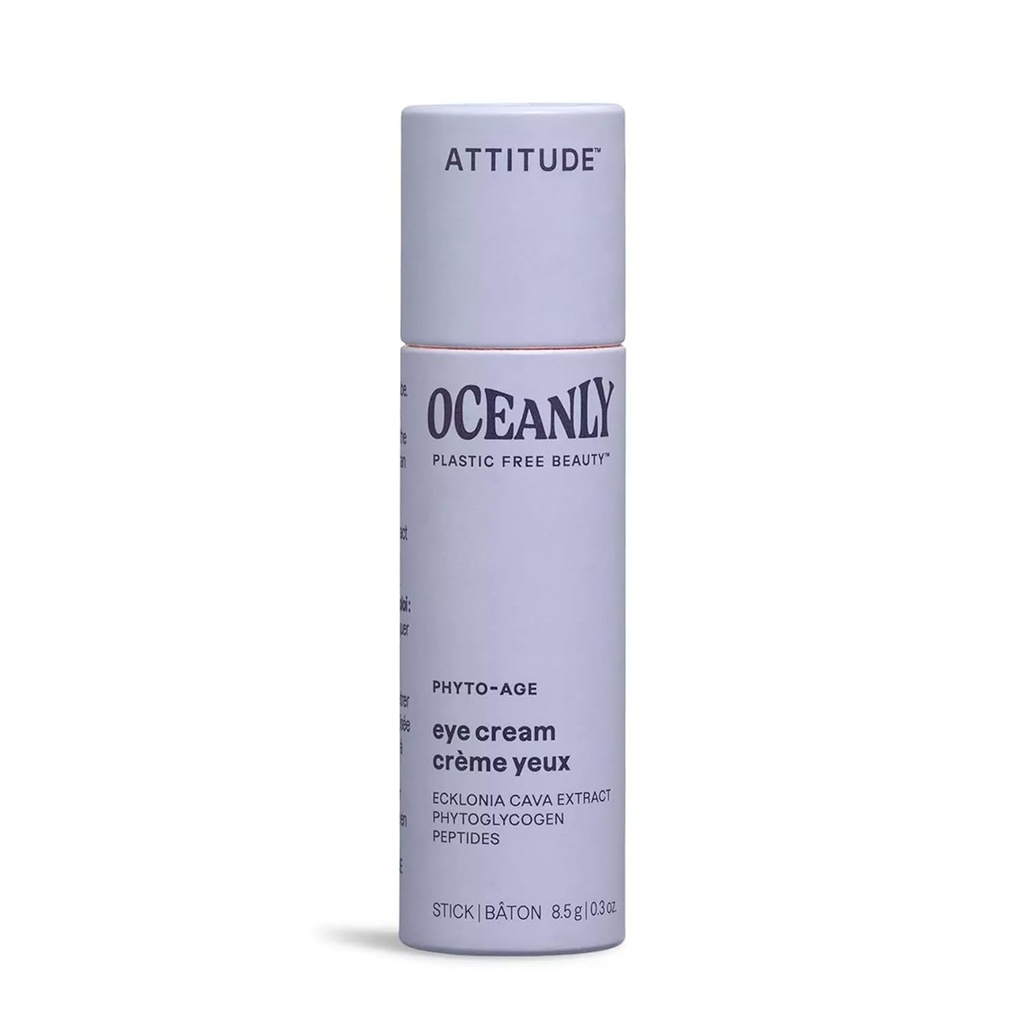 ATTITUDE Oceanly Eye Cream Stick, Expertengruppe Verified, Kunststofffrei, Pflanzen- und Mineral-basierte Inhaltsstoffe, Vegan- und Cruelty-free Beauty Products, PHYTO AGE, Unscented, 0.3 Ounce