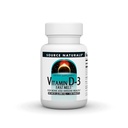 Source Naturals Vitamine D-3 Melt rapide, soutient la santé des os et des immunes* - Saveur de pêche à la cerise noire - 120 comprimés de fonte rapide