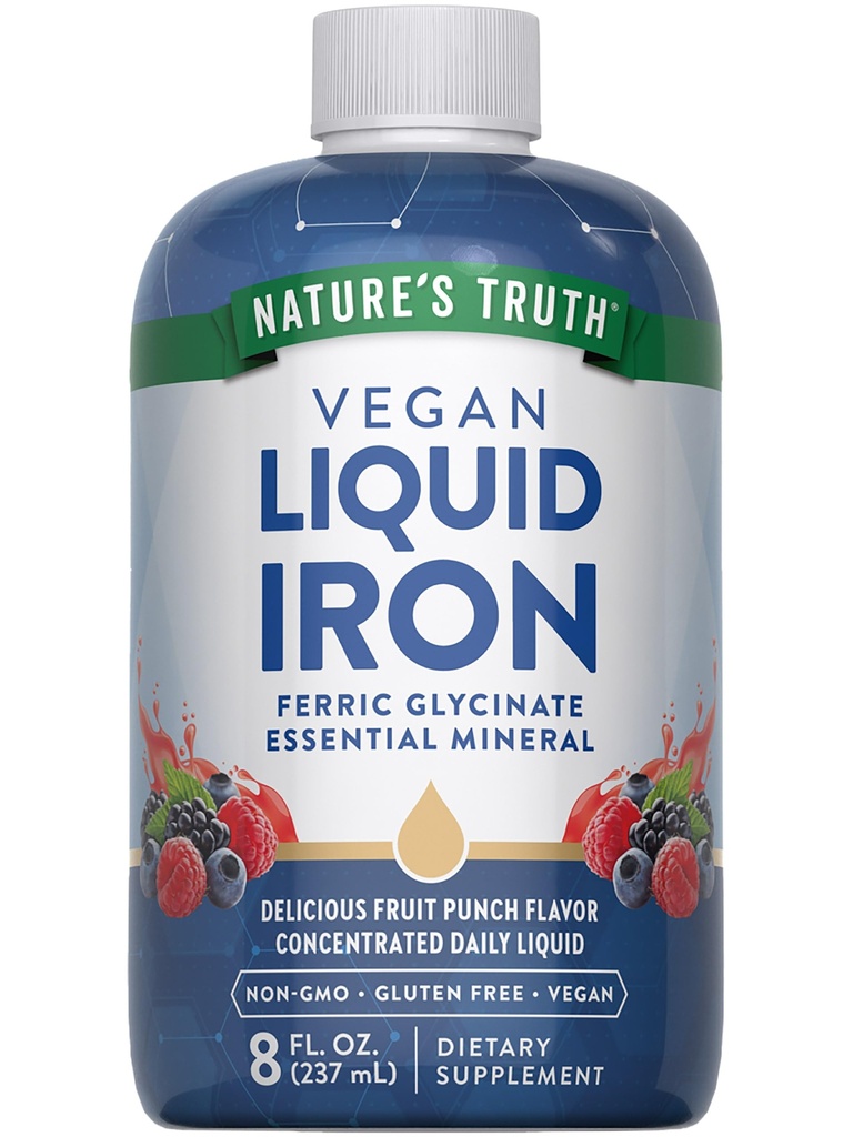 Nature's Truth flüssige Eisen Tropfen Supplement 18mg | Essential Mineral | Vegan, Non-GMO, Glutenfrei