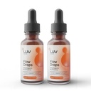 LUV health Flow Drops® – Energy Supplement for Focus, Mental Clarity & Immune Support - Adaptogenic Mushrooms with Lion’s Mane, Cordyceps, Reishi, Chaga & Turkey Tail – Vegan, Made in USA 60 Servings