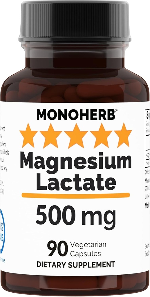 Magnesium Lactate 500 mg - 90 Vegetarian Capsule