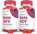 Justified Laboratories (2 Pack Destiny Keto ACV Gummis Advanced Formula 1000MG Destiny Keto Gummies Apfelessig mit Granatapfelfettsaft Pulver B12 Vegan Non GMO 120 Gummys