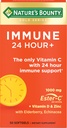 Nature's Bounty Immune 24 Hour +, Das einzige Vitamin C mit 24 Hour Immununterstützung von Ester-C, 1000 mg Vitamin C, D & Zink, Glutenfrei, Rapid Release Softgels, 2 Softgels pro Tag, 50 Count