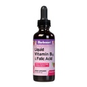 Bluebonnet Nutrition Vitamine liquide B12 et acide folique, pour la stimulation énergétique*, sans soja, sans gluten, sans lait, végétalien, 400 mcg d'acide folique et 1000 mcg de vitamine B12 par portion, 2 fl oz, 59 portions
