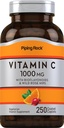 Piping Rock Vitamin C 1000mg | 250 Caplets | mit Bioflavonoiden & Rose HIPS | Vegetarisch, Non-GMO, Glutenfreie Ergänzung