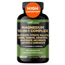 Gade Nutrition Magnesium Complex 10 in 1 - Glycinat, Citrat, Malat, Oxid, Taurat, Aspartat, Gluconate Ascorbate Lactate Carbonate Zink Kupfer Manganese & Vitamine (90 Graf (Pack von 1))