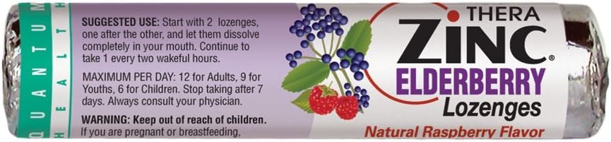 Thera Zinc Elderberry Lozenges, 14 comtes (paquet de 12)
