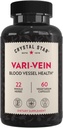 Crystal Star Vari-Vein (60 Kapseln) - Herbale Zirkulation Unterstützung Ergänzung für Varikose Venen & Spider Venen Behandlung - Hexe Hazel, Metzger Broom, Hawthorn & Horse Chestnut- Non-GMO