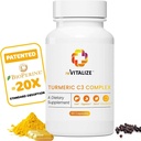 Kurkuma Ergänzung 60 Servierungen - Unterstützt Gelenke Gesundheit | BioPerine Schwarz Pfeffer Extrakt mit 500mg Kapseln, Curcuminoide 475mg | Hilft Leberfunktion, Verdauung und bessere Absorption