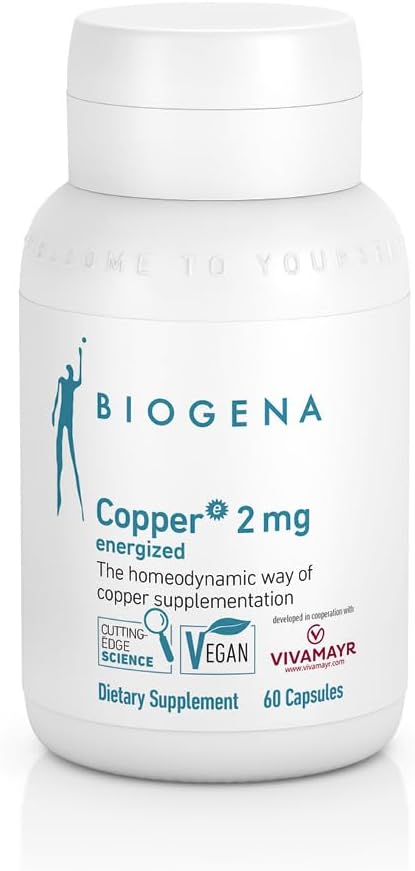 Biogena Kupfer 2 mg Energized - in der leicht absorbierten und gut tolerierten Citratform - 60 Kapseln