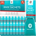 Medi Grade Sinus Rinse Packets – Nasal Rinse Essentials Kit von 130 x Salzpackungen und bequeme Aufbewahrungstasche - Genießen Sie mühelose Nasalbewässerung zu Hause oder unterwegs mit unseren Neti Pot Salt Packets