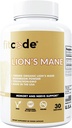 fitcode Bio Lion's Mane Mushroom Supplement - Lion's Mane Mushroom Capsules Nootropics Brain Support Supplement für Fokus Gedächtnis Klarheit und Immunität Unterstützung Lion's Mane Supplement