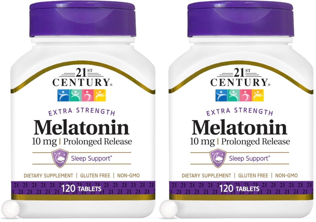 Melatonin 10 Mg verlängerte Veröffentlichung, 120 Count (Pack von 2)