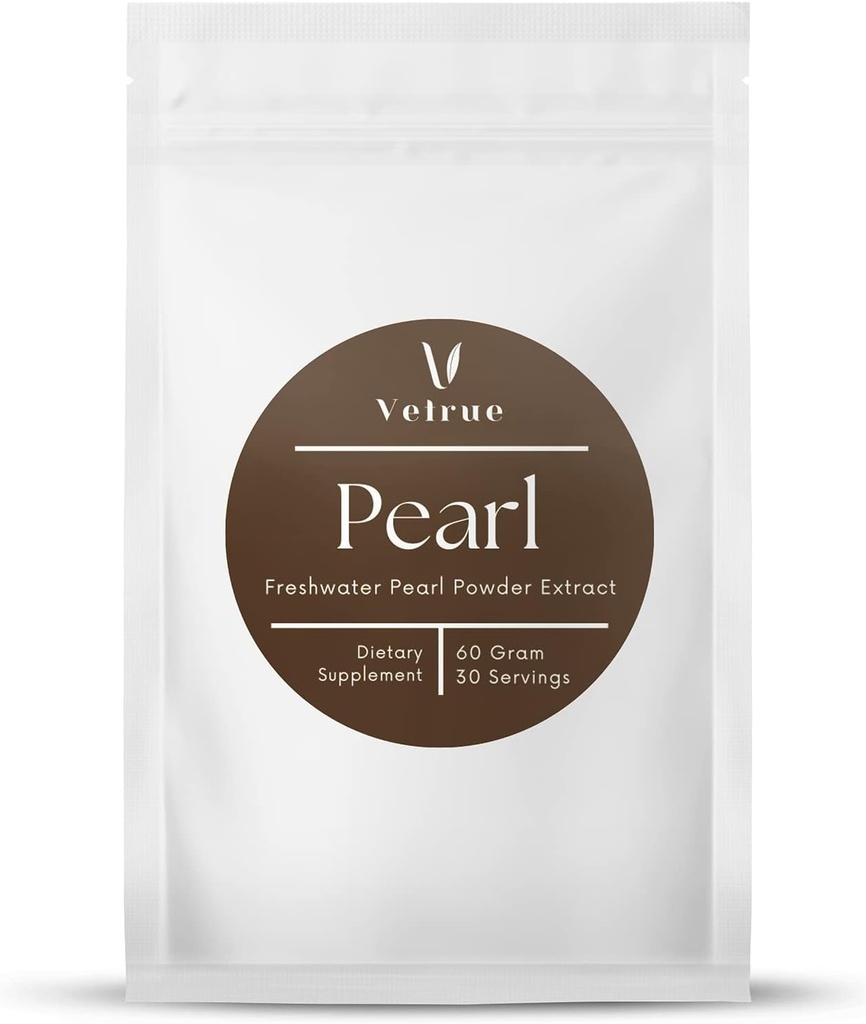 Pure Pearl Powder | 60 Gramm |100% Natürliche Inhaltsstoffe von Frischwasser | Non-GMO | Nahrungsergänzung mit Calcium & Aminosäuren (30 Portionen)