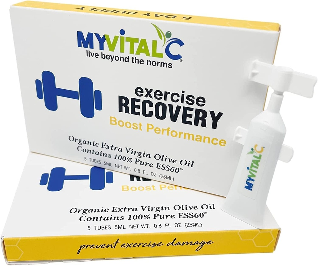 Übung Erholungsergänzung - Pure ESS60 in Bio extra Virgin Olivenöl extra für Pre/Post Workout Erholung-Pack von 30 Tubes - 5 ML Jeder