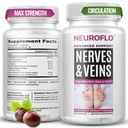 Mizzle Leg Zirkulationsergänzung - Unterstützt Nerves, Venen mit 1470mg, 8 in 1 Kapsel von Kastanien, Diosmin, Hawthorn für maximale Entlastung in Zehen, Füße, Knöchel, Kalben, Beine - Neuroflo