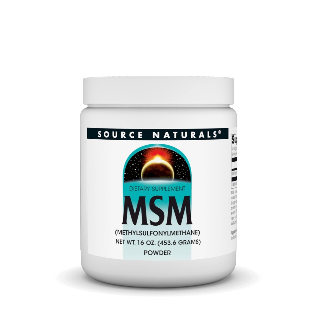 Sources naturelles MSM, (méthylsulfonylméthane) - Poudre de 16 onces