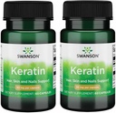 Swanson Keratin (vom tibetischen Wolle) - Natürliche Ergänzung Förderung gesunder Gelenke, Haare, Haut und Nägel - Hilft Nourish Healthy Connective Tissues - (60 Kapseln, je 50mg) (2 Packung)