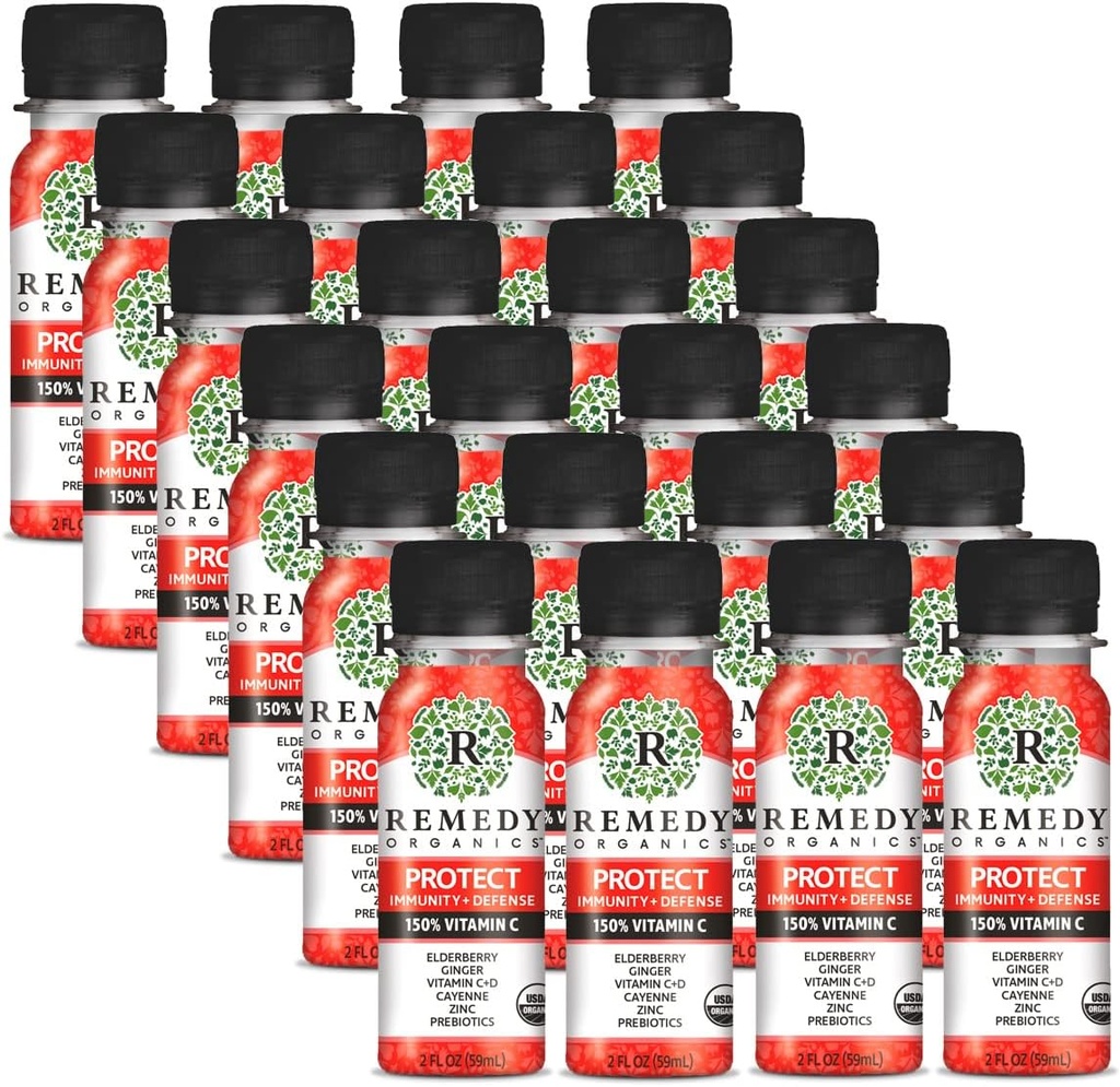 Remedy Bios schützen Immunität + Verteidigung Shot, Pflanzenbasiert, 2 flüssige Unzen (Pack von 12)