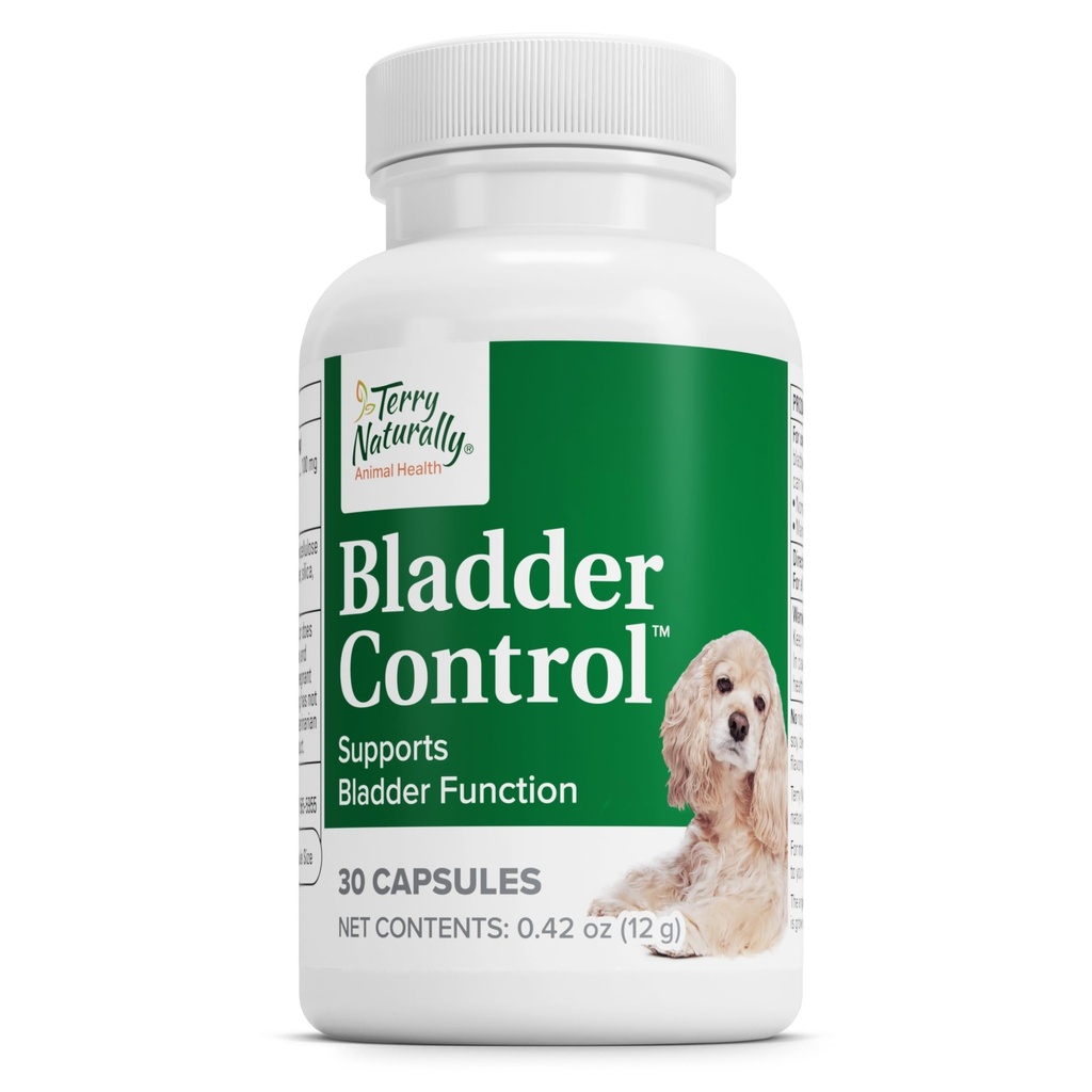 Terry Naturally Bladder Control - Pet Supplies for Bladder Health - Unterstützung Urinary Tract Gesundheit - Hundegesundheitsergänzung - Pet Support für Hunde - 30 Kapseln (30 Servierungen)