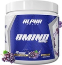Alpha Supps Amino NRG+ BCAA Amino Energy Recovery Powder - Hydration Blend mit Elektrolyten - Fokus Blend für optimale Performance-Unterstützung bei Männern und Frauen (30 Servierungen, Juicy Grape)
