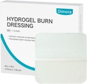 Dimora Hydrogel Burn Dressing 4" x 4" - Dressing Burn and Wound Relief de refroidissement instantané pour brûlures et blessures mineures, tampons apaisants pour brûlures au 1er-2ème degré, coupures, abrasions(10 comte)