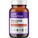 Neu Kapitel Wholemega Fischöl Supplement - 2000mg pro Servieren, Klinisch bewährtes Wild Alaskan Lachsöl mit Omega-3 + Vitamin D3 + Astaxanthin, 60 Softgels