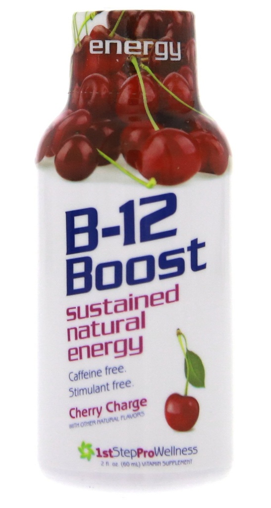 1. Schritt für Energie B-12 Boost Cherry Charge 12 (2 fl oz) Flaschen