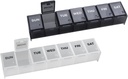 EZY DOSE Weekly (7-Day) Tägliche Pille Organizer, Vitamin Planner, und Medizin-Container, große Komponenten, leicht zu öffnen, Reisen Freundlich, Inklusive One Black und One White (2 Pack), Made in USA