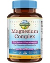 Terranics 5-en-1 supplément complexe de magnésium 500mg - 5 formes Haute absorption Magnésium glycinate Citrate de malate Gluconate pour la santé cardiaque du sommeil - Non-OGM 120 Capsules végétaliennes