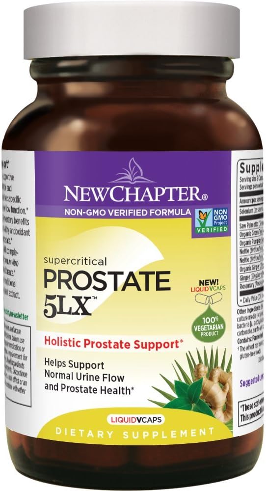 Neue Kapitel Prostata 5LX Ergänzung mit Säge Palmetto Plus Selenium Vegetarische Kapsel, 180 Zähler