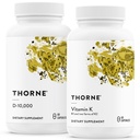 THORNE - Knochengesundheitsbundle - Vitamin D3 & Vitamin K - Unterstützt gesunde Knochen, Zähne Muskeln, Herz-Kreislauf- und Immunfunktion - 30 bis 60 Portionen